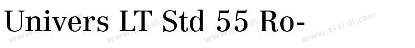 Univers LT Std 55 Ro字体转换